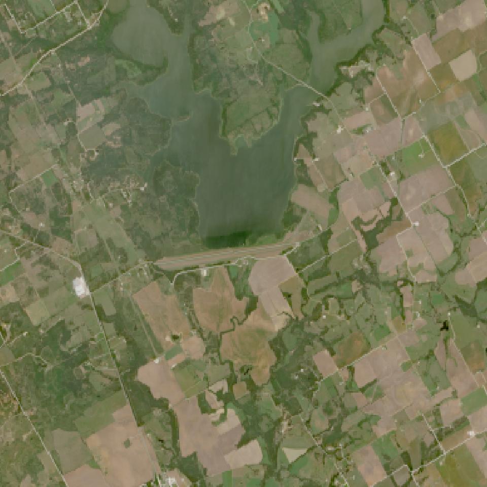 Aquilla Lake from space, highest since 2016, Jun 29, 2026