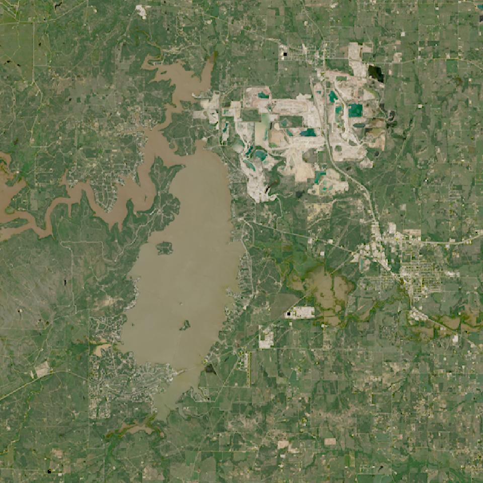Bridgeport Reservoir from space, highest since 2016, May 4, 2025