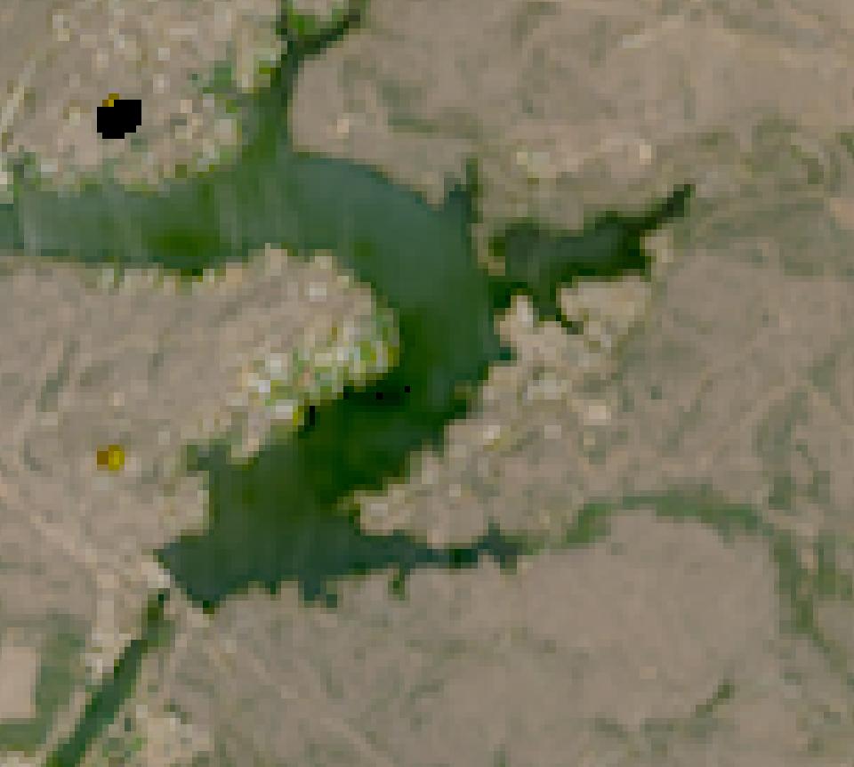 Inks Lake from space, highest since 2016, May 12, 2022