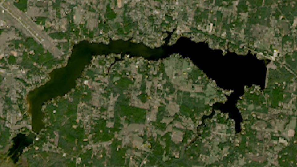 Lake Cherokee from space, lowest since 2016, Nov 1, 2023