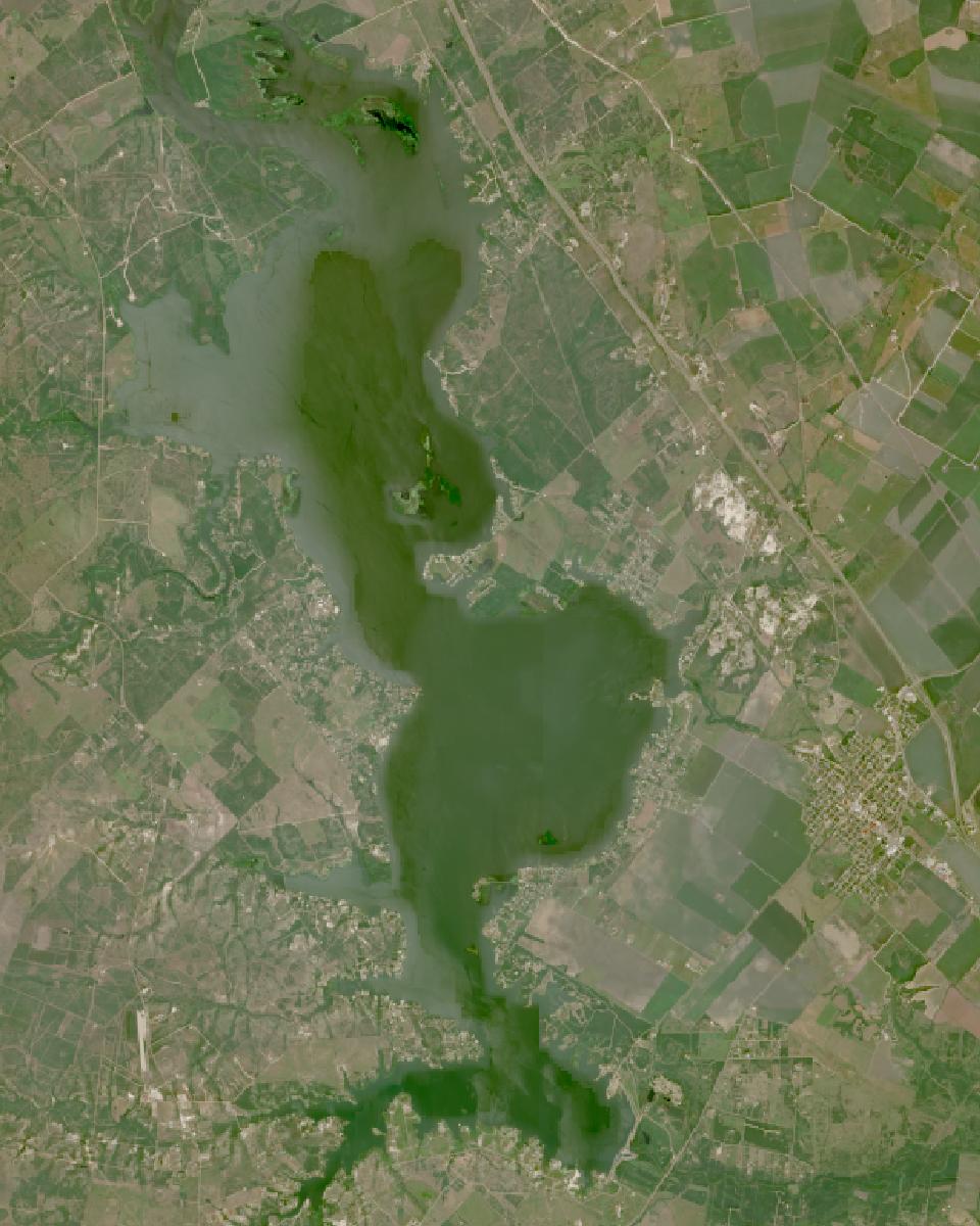 Lake Corpus Christi from space, highest since 2016, Jun 6, 2019