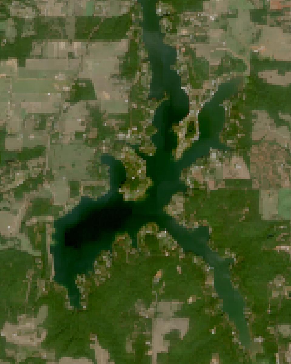 Lake Jacksonville from space, lowest since 2016, Sep 28, 2022