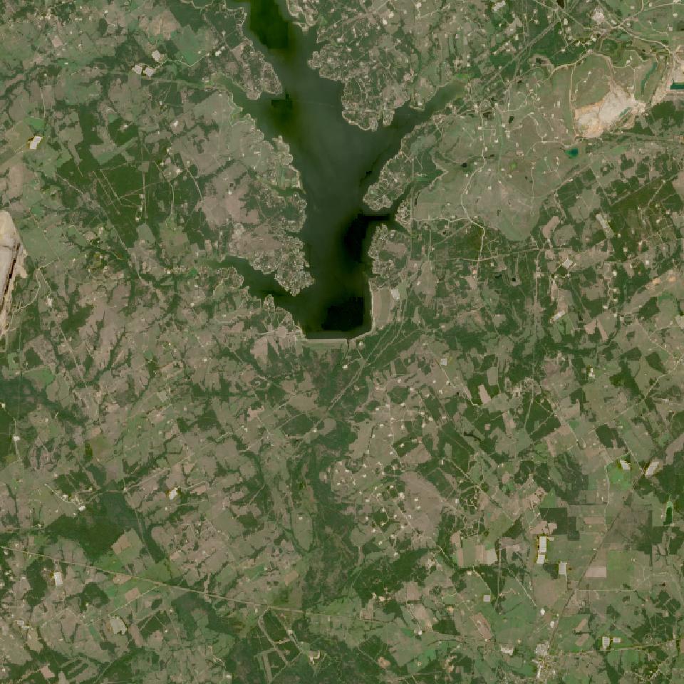 Lake Limestone from space, lowest since 2016, Sep 28, 2022