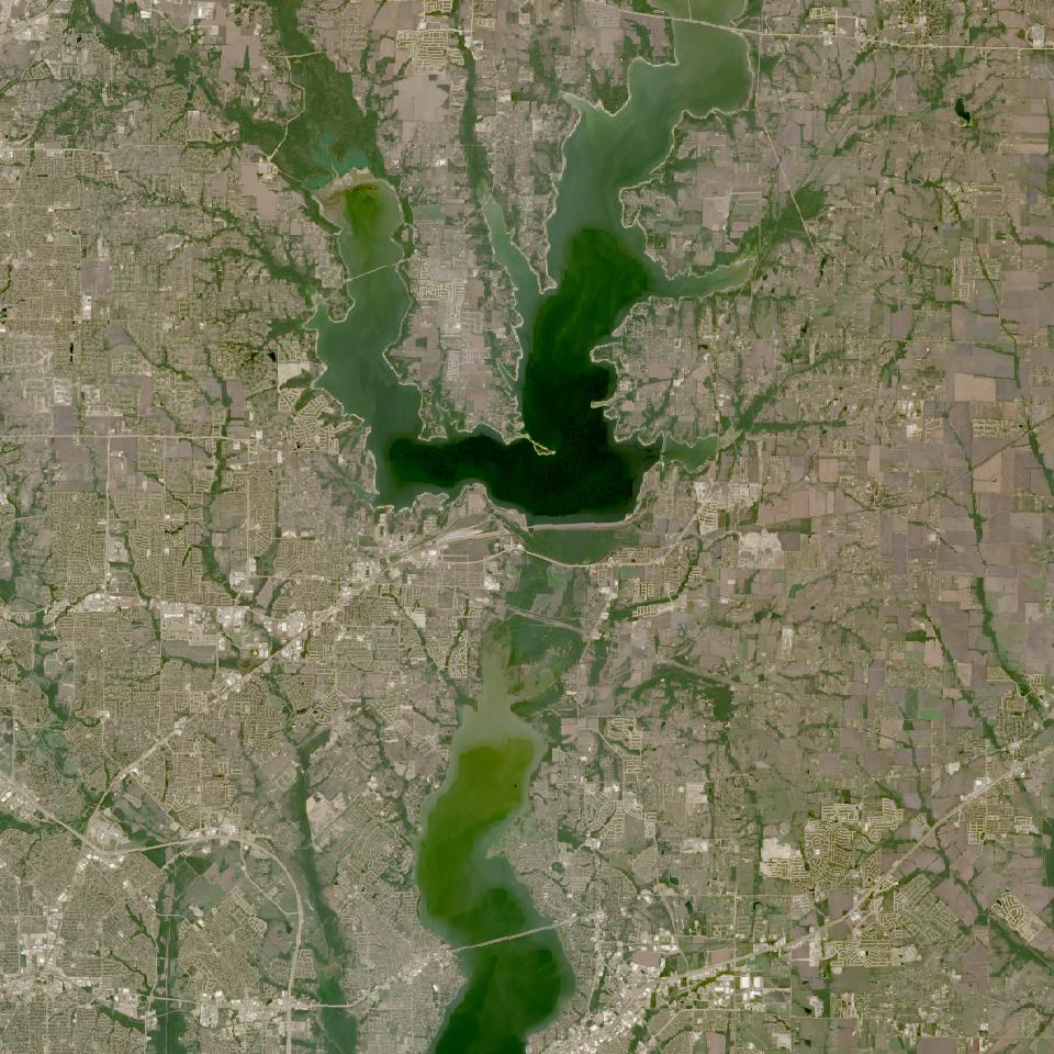 Lavon Lake from space, lowest since 2016, Sep 28, 2022