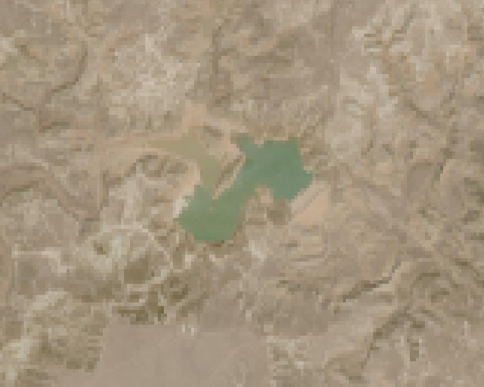 Mackenzie Reservoir from space, lowest since 2016, Mar 31, 2023