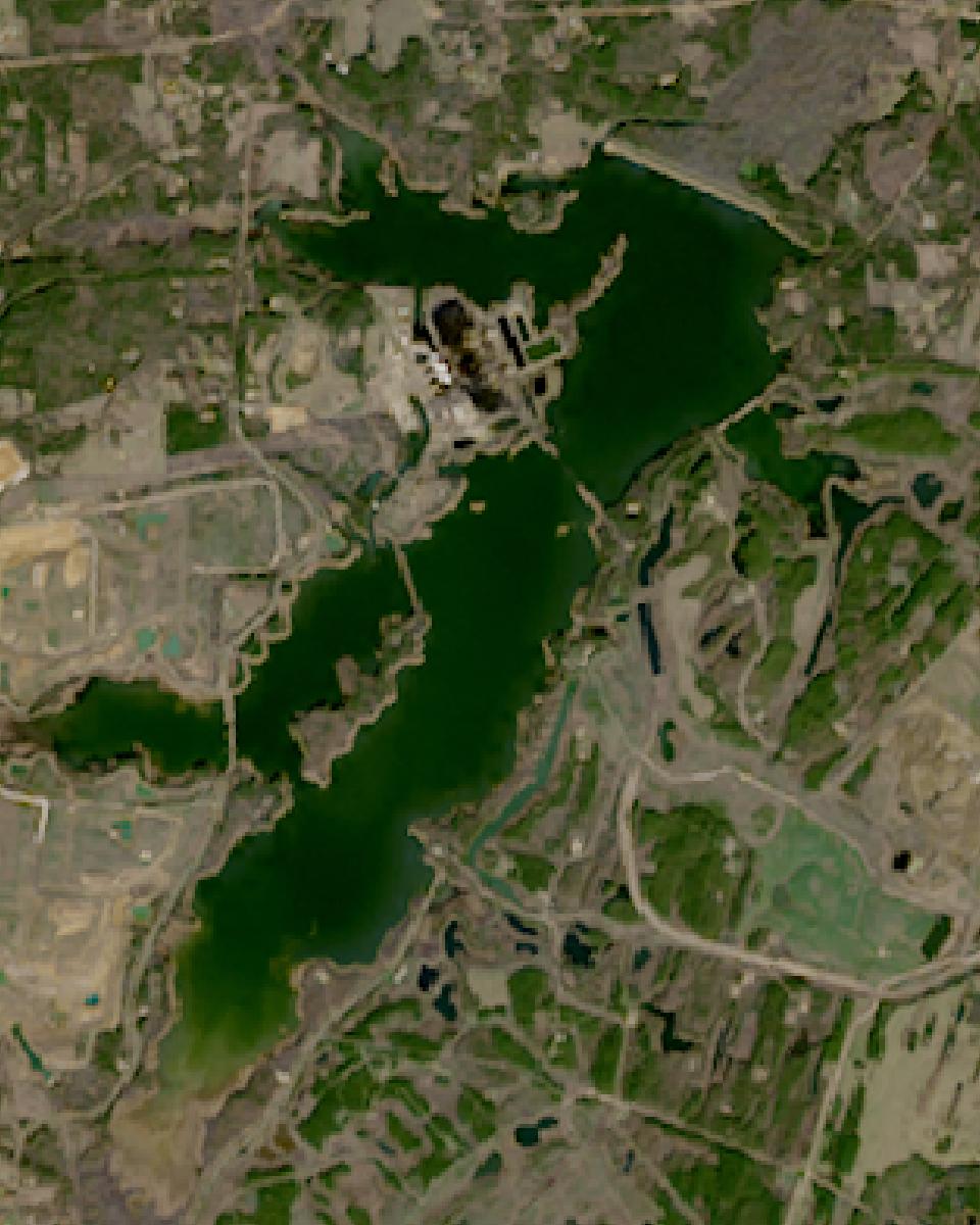 Martin Lake from space, lowest since 2016, Jan 4, 2024
