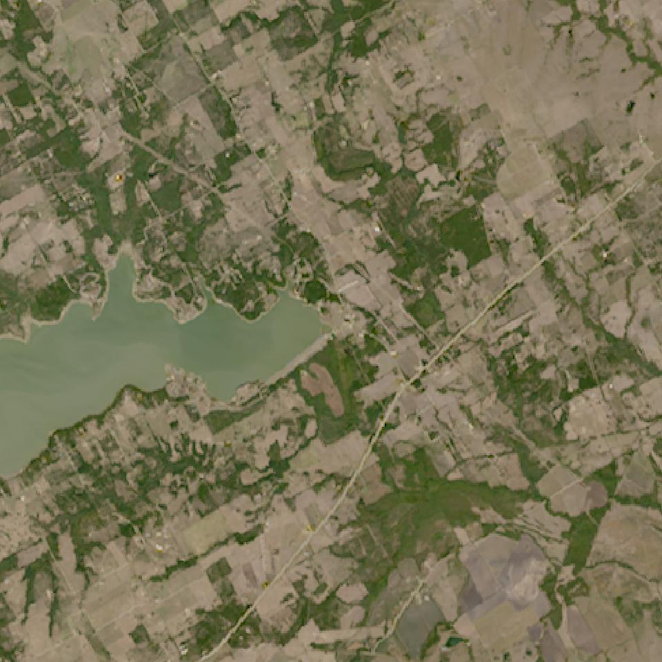Navarro Mills Lake from space, lowest since 2016, Oct 27, 2022