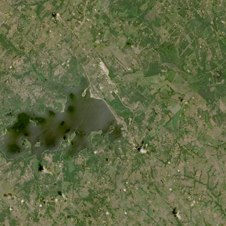 Somerville Lake from space, highest since 2016, Jul 31, 2026